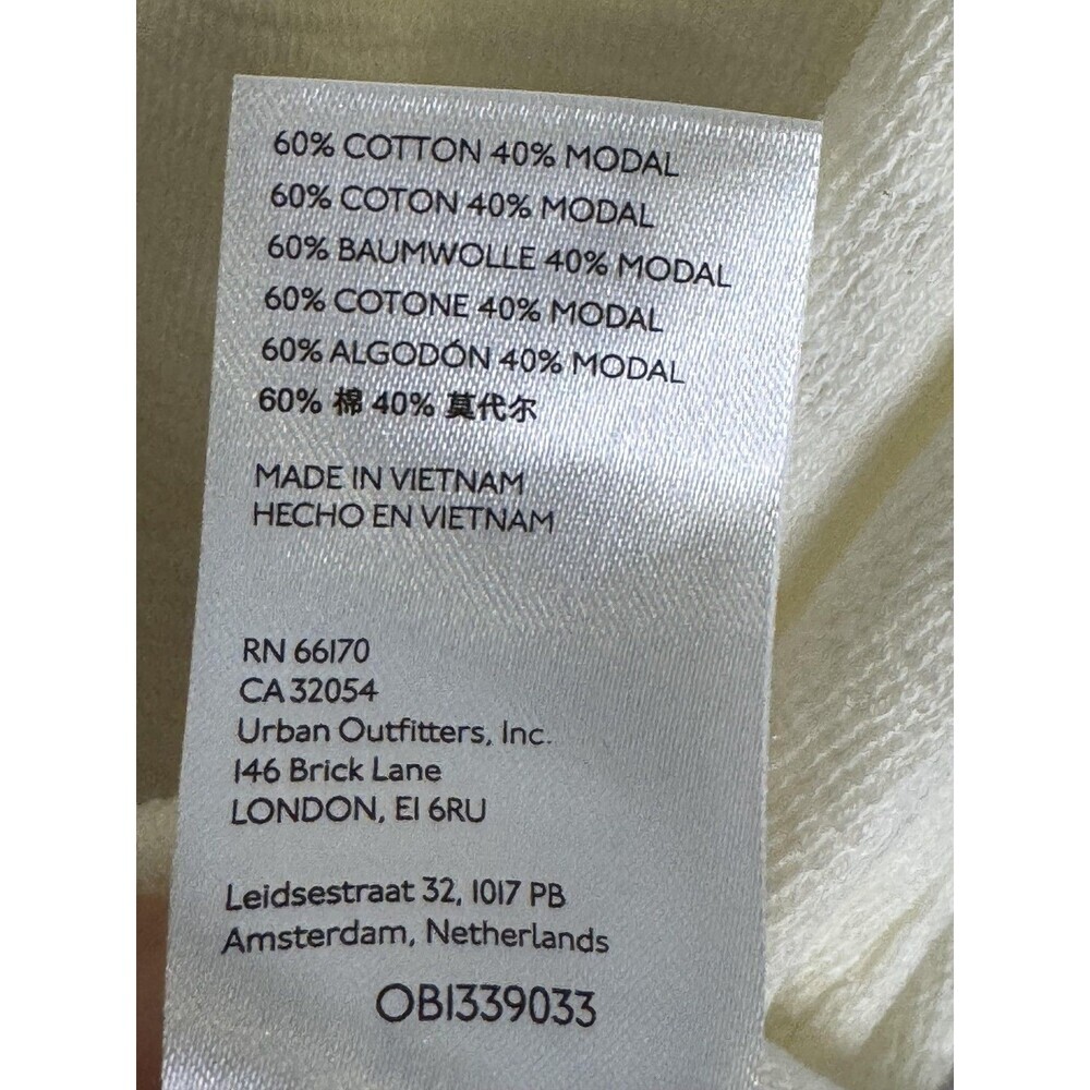 Pilcro Shirt Womens Small White Ruffle Henley Long Sleeve Jersey Tee Top - Picture 8 of 8